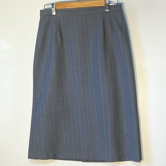 Vintage Gray pinstripe suit SZ 13 Fitted flattering office classic wardrobe stap - Picture 6 of 9